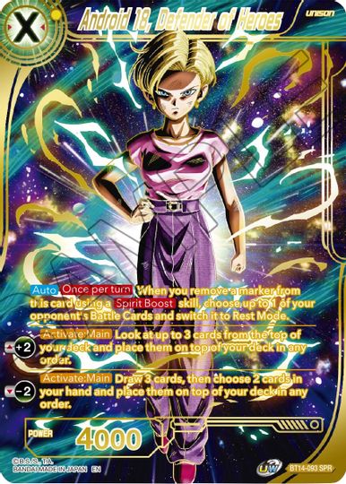 Android 18, Defender of Heroes (SPR) (BT14-093) [Cross Spirits]