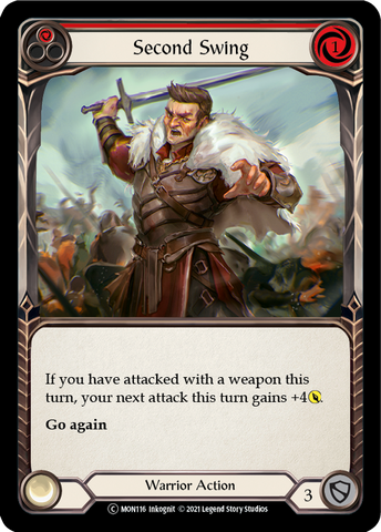 Second Swing (Red) (Rainbow Foil) [U-MON116-RF] Unlimited Rainbow Foil