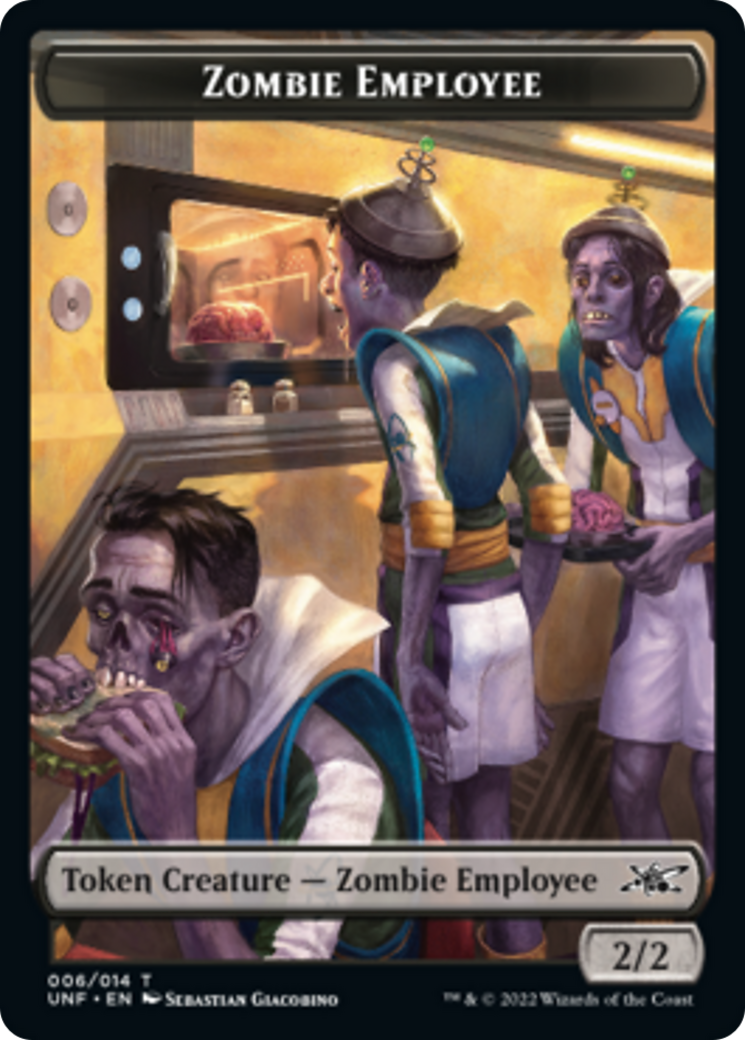 Zombie Employee // Storm Crow Double-Sided Token [Unfinity Tokens]