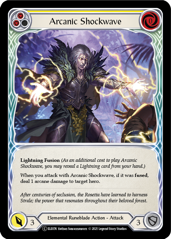 Arcanic Shockwave (Yellow) [U-ELE074] Unlimited Rainbow Foil