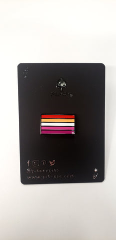 Enamel Pin: Sapphic Flag