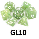 Glitter Dice Set: Olive Green GL10