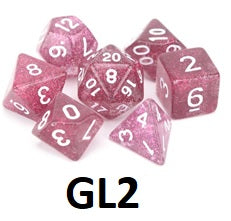 Glitter Dice Set: Dark Pink GL02