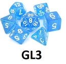 Glitter Dice Set: Frost Blue GL03