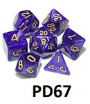 Gold Font Dice Set: Royal Swirl PD67