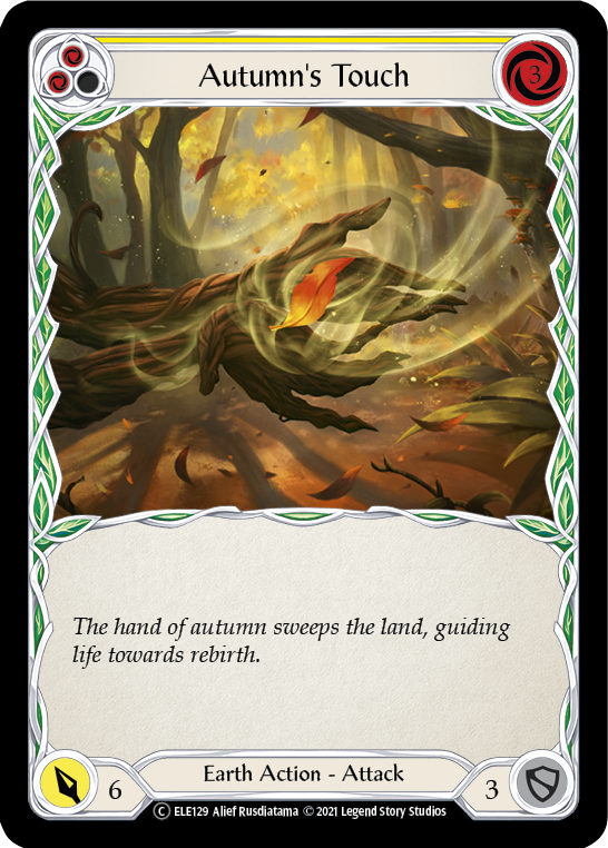 Autumn's Touch (Yellow) [U-ELE129] Unlimited Rainbow Foil