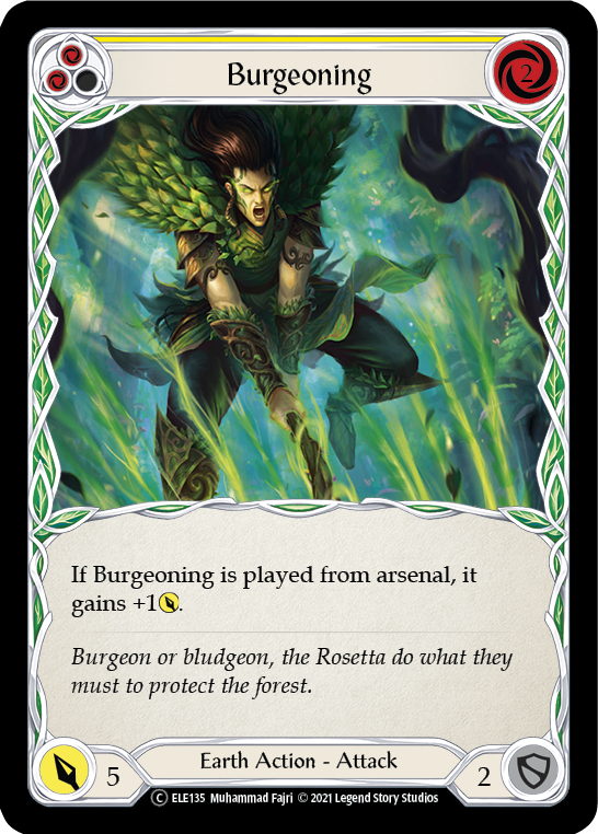 Burgeoning (Yellow) [U-ELE135] Unlimited Rainbow Foil