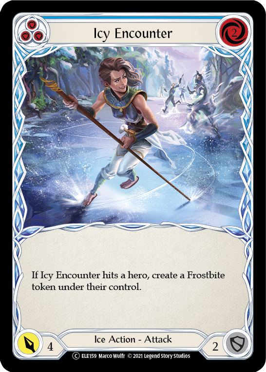 Icy Encounter (Blue) [U-ELE159] Unlimited Rainbow Foil