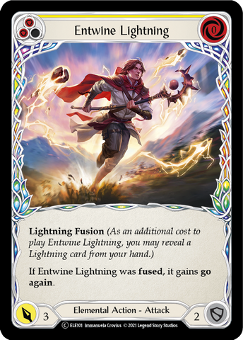 Entwine Lightning (Yellow) [U-ELE101] Unlimited Rainbow Foil