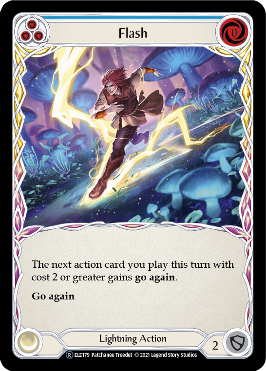 Flash (Blue) [U-ELE179] Unlimited Rainbow Foil