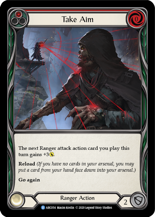 Take Aim (Red) [ARC054] Unlimited Edition Rainbow Foil