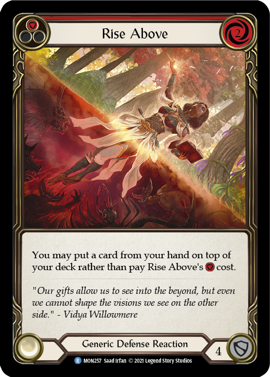 Rise Above (Red) (Rainbow Foil) [MON257-RF] 1st Edition Rainbow Foil