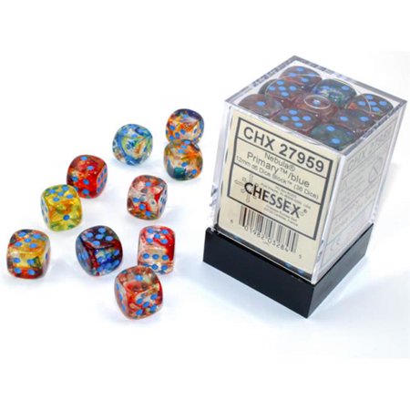 36 Primary/Blue Nebula 12mm D6 Dice Block - CHX 27959