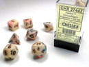 7 Festive Circus/black Polyhedral Dice Set - CHX27442