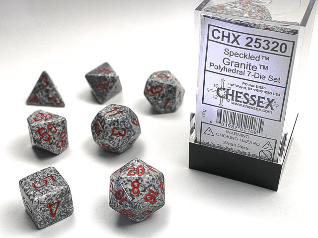 7 Speckled Granite Polyhedral Dice Set - CHX25320