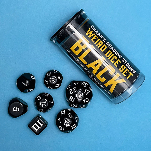 Weird Dice Set: Black - Chaar's Shadow Stones